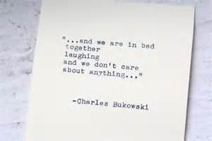 and we are in bed together laughing. Buk.